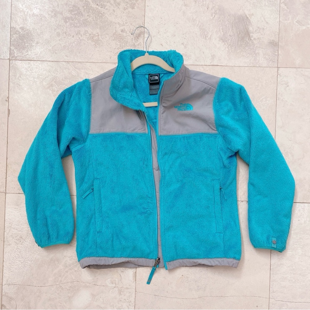 The North Face Girls’ Fuzzy Fleece Jacket - Teal, Size Large (14/16)